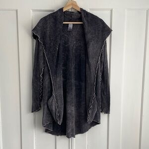 Angelrox Lagenlook Fairycore Gray Open Front Sweater OS Art Teacher Whimsygoth